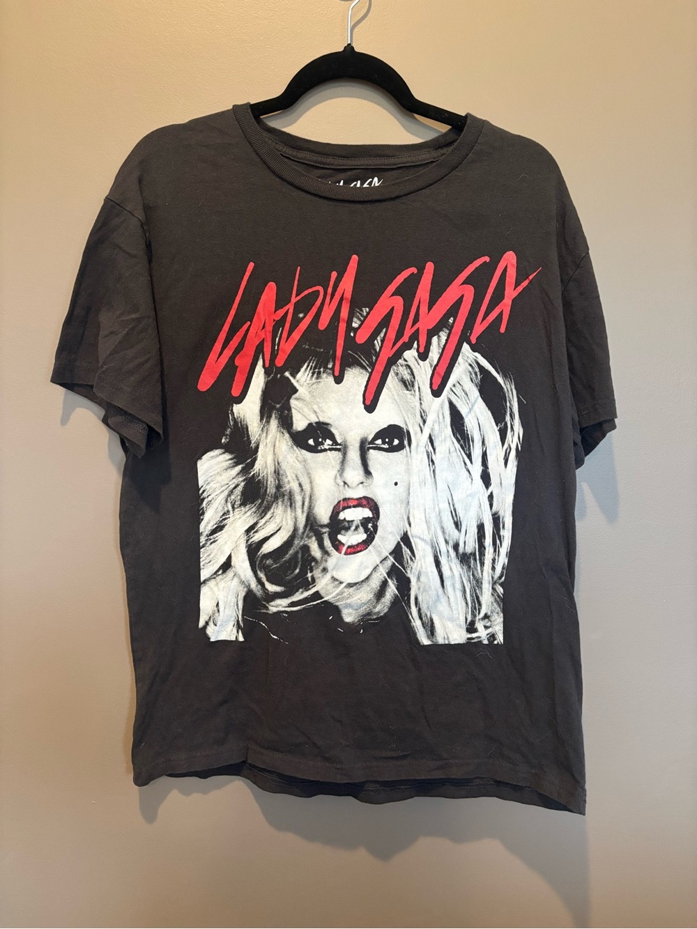 Lady Gaga Graphic Black Band Tee